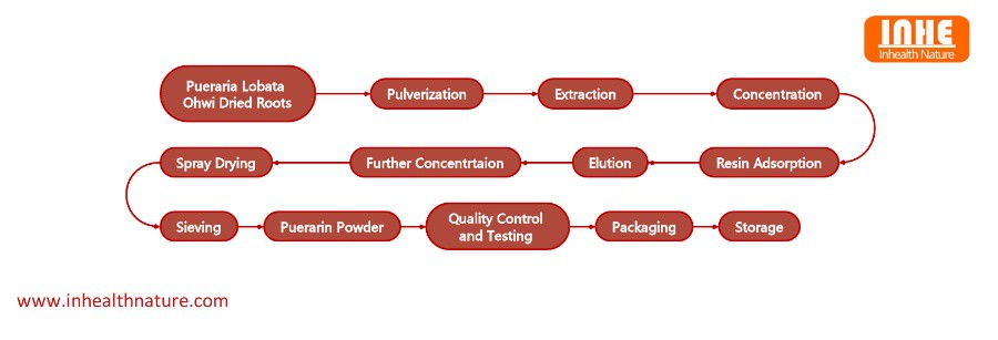 Puerarin Powder Flow Chart